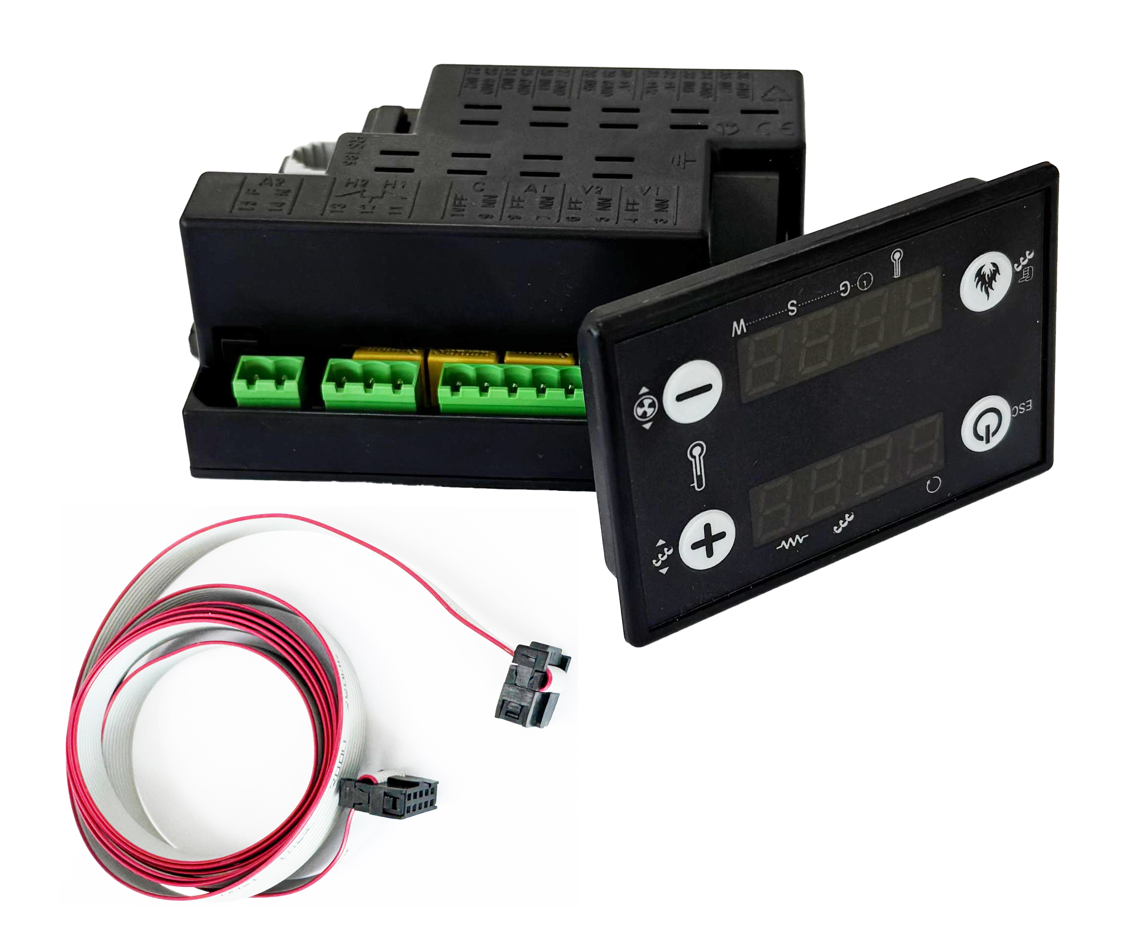 Set placa electronica display si cablu date centrale si termoseminee pe peleti Fornello Fiama Confort 12182530 kW