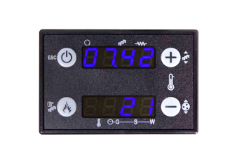 Display centrale si termoseminee pe peleti Fornello Fiama Confort 1218.2530 kW