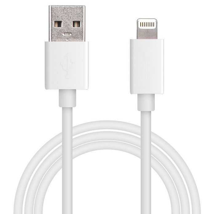 Cablu de Date si Incarcare USB la Lightning 2A 1m Alb