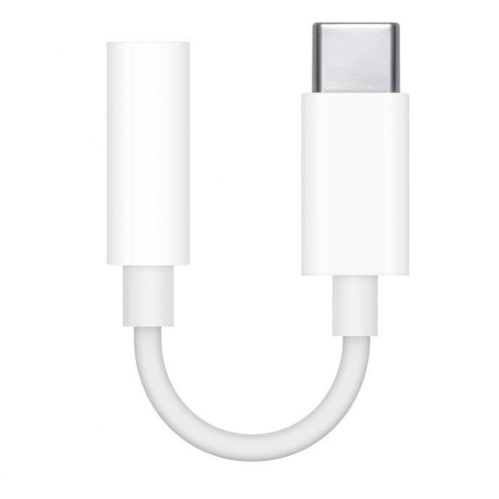 Adaptor Audio Type-C to Jack 3.5 mm MU7E2ZM/A Ambalaj Retail Alb