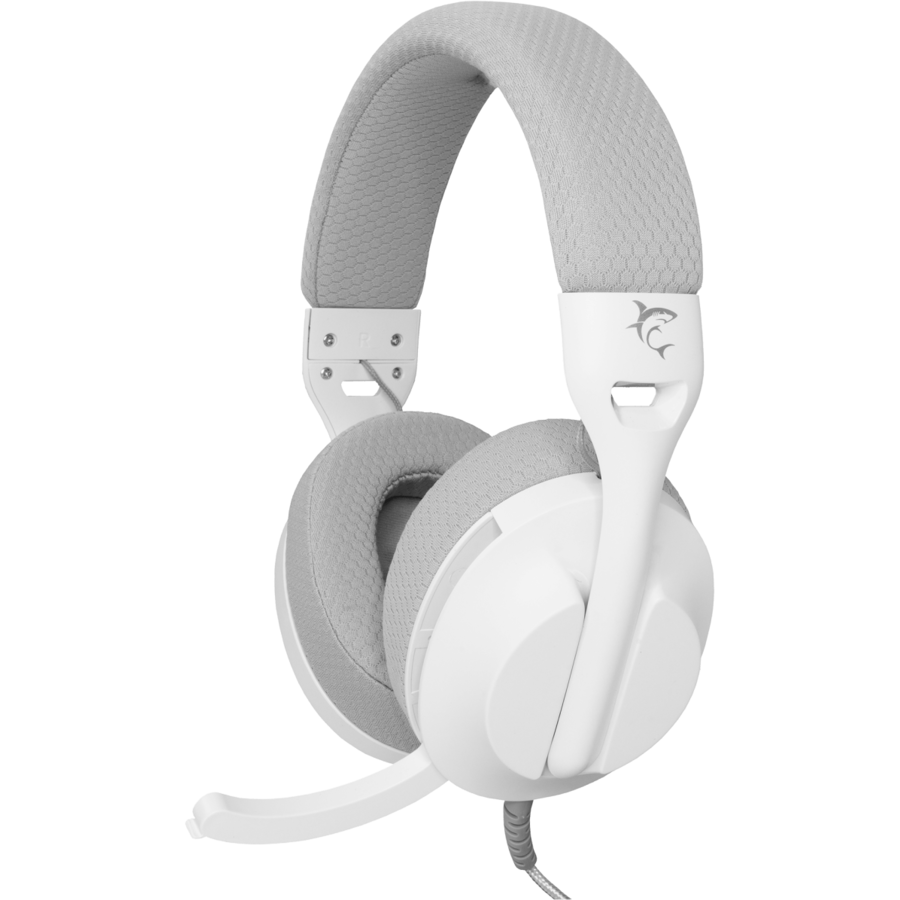 Casti Gaming cu Fir PARROT  Stereo pentru PC / PS4 / PS5 / Xbox / MAC Alb/Gri