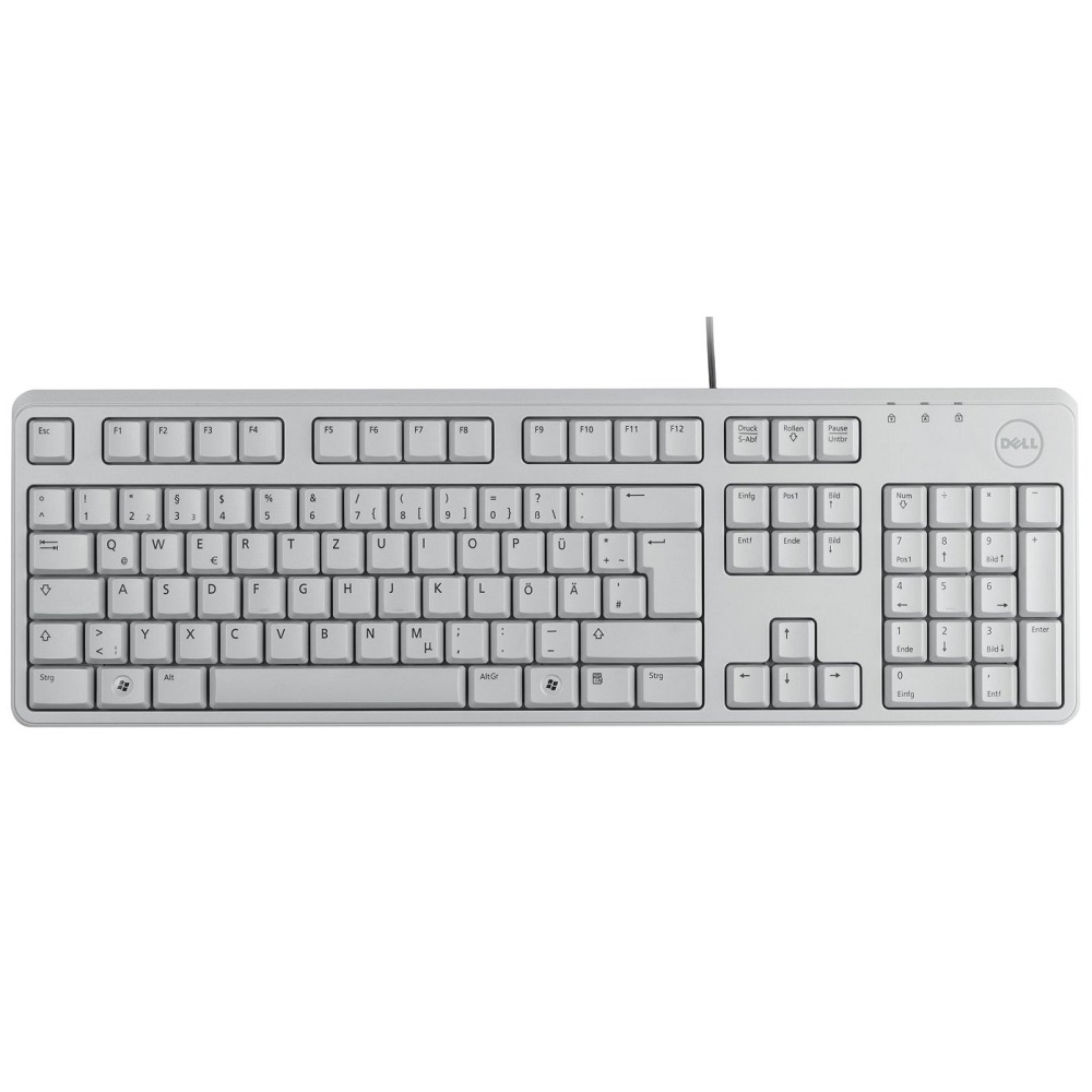 Tastatura DELL, model: KB 212, layout: germana, USB, Gri