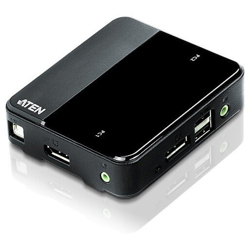 Comutator ATEN CS782DP, KVMP, 2 porturi, USB, DisplayPort, Audio, 4K