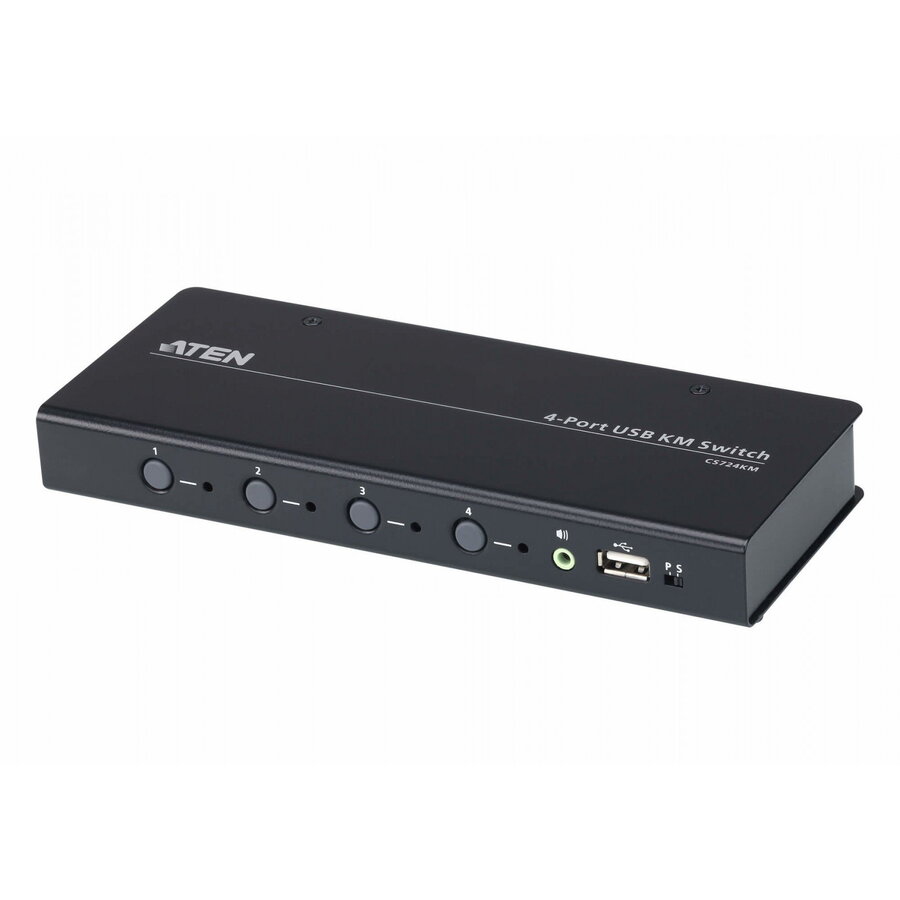 Comutator KM fără limită USB ATEN CS724K cu 4 porturi (cabluri incluse)