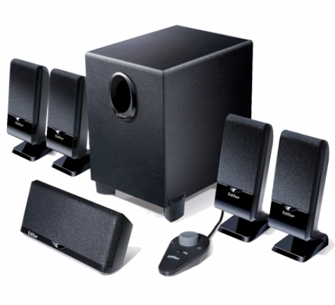 BOXE 5.1 EDIFIER, RMS:  26W (3Wx4 + 4W + 10W), black, telecomanda pe fir, iesire casti 'M1550'  , BOXM1550  674669001001  (include timbru verde 1 leu)