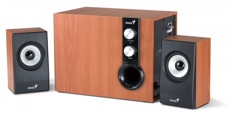 BOXE 2.1 GENIUS 'SW-HF2.1 1205', RMS: 9Wx2 + 14Wx1, cherry wood '31730972100' , BOXSW-HF1205 (include timbru verde 1 leu)