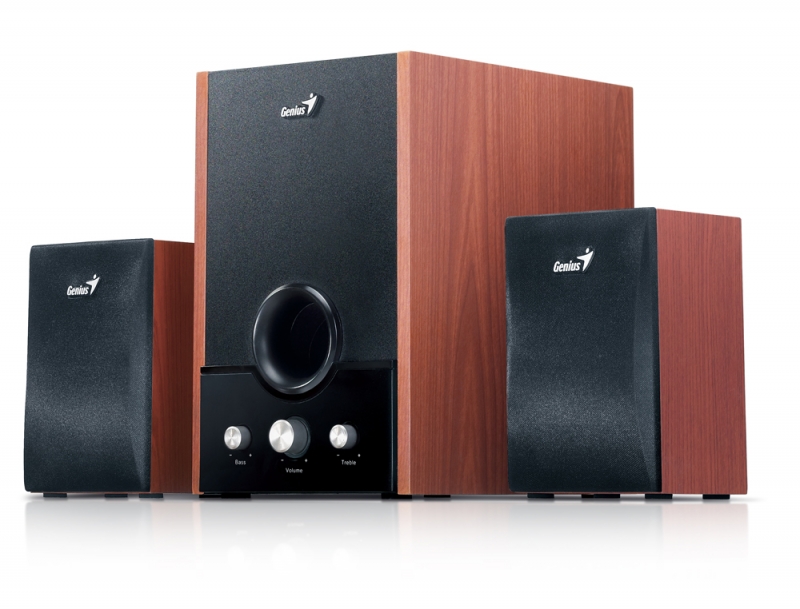BOXE 2.1 GENIUS 'SW-HF2.1 1700', RMS: 8Wx2 + 29Wx1, cherry wood '31731037100' (include timbru verde 1 leu)