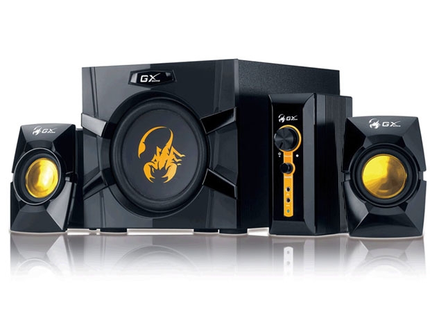 BOXE 2.1 GENIUS .'SW-G2.1 3000', RMS: 15Wx2 + 40Wx1, yellow &amp; black, control box '31731016100' (include timbru verde 1 leu)