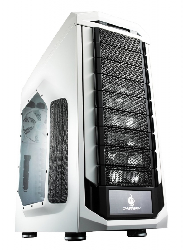 CARCASA CM STORM. Stryker, window version, full-tower, XL-ATX, 2* 120mm white LED fan &amp; 1* 200mm fan &amp; 1* 140mm (inclus), I/O panel, white 'SGC-5000W-KWN1'
