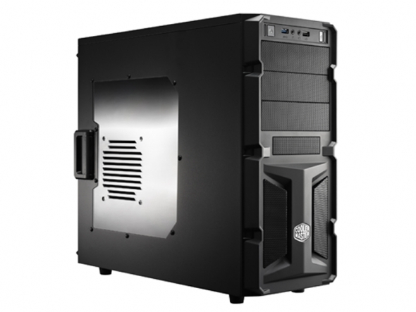 CARCASA COOLER MASTER  K350, window version, mid-tower, ATX, 1* 120mm fan (inclus), I/O panel, black 'RC-K350-KWN2-EN'