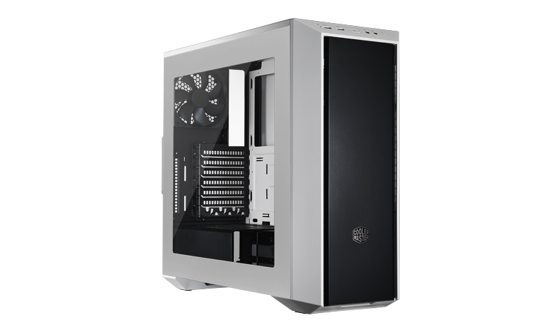 CARCASA COOLER MASTER. MasterBox 5, window version, mid-tower, ATX,  2* 120mm fan (incluse), I/O panel, white 'MCX-B5S2-WWNN-01'