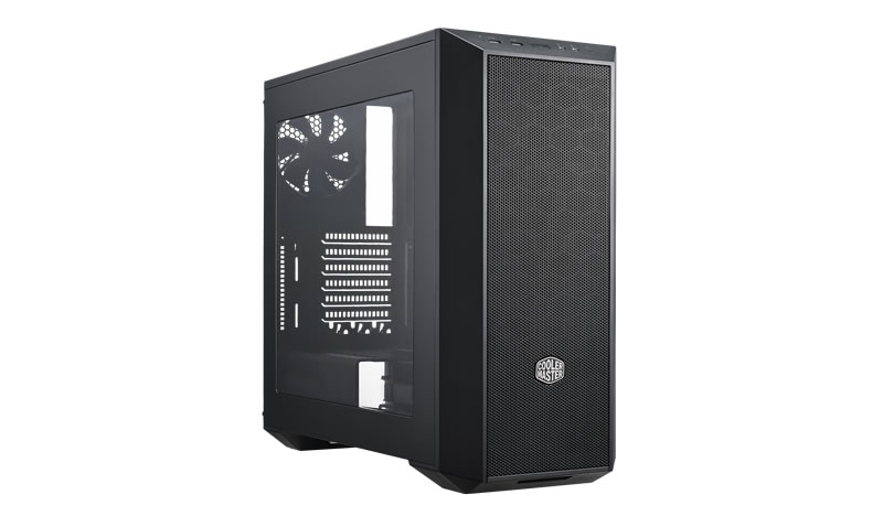 CARCASA COOLER MASTER. MasterBox 5, window version, mid-tower, ATX,  2* 120mm fan (incluse), I/O panel, black 'MCX-B5S1-KWNN-11'