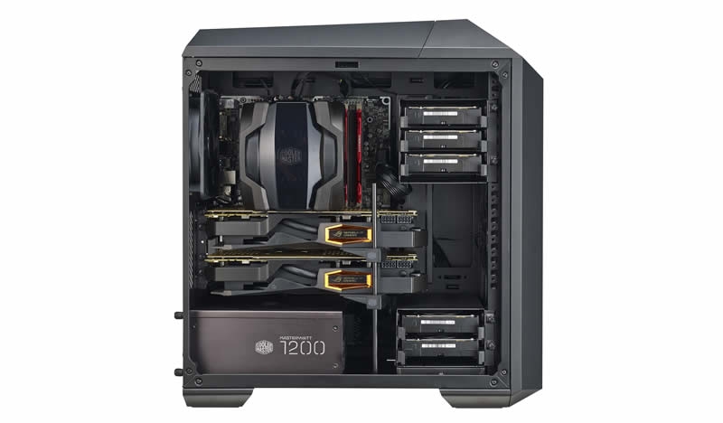 CARCASA COOLER MASTER. MasterCase Pro 3, window version, mini-tower, mATX, 2* 140mm fan (incluse), I/O panel, black 'MCY-C3P1-KWNN'