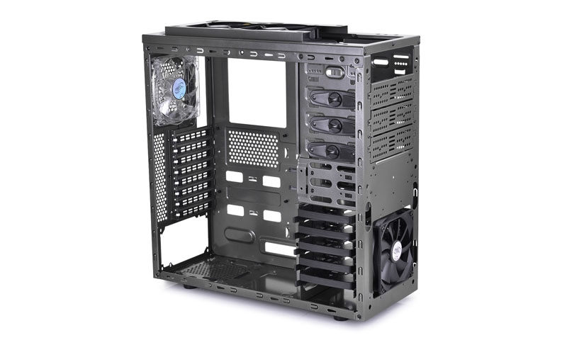 CARCASA DEEPCOOL ATX Mid-Tower., 1* 120mm  LED fan &amp; 2* 120mm fan (incluse), side window, fan controller, front audio &amp; 2x USB 3.0, 2x USB 2.0, steel gray 'LANDKING v2'