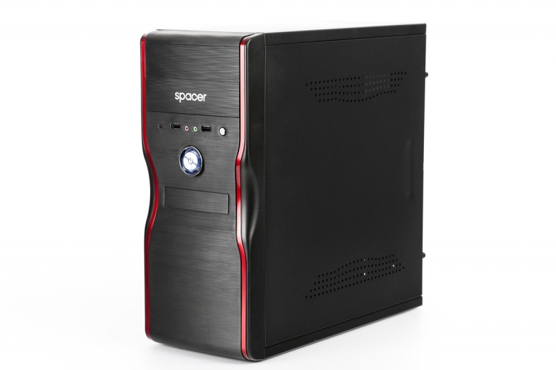 CARCASA Spacer New Mercury cu sursa 500W (ventilator 12cm), HD audio, ATX Mid-Tower, Front USB+Audio, (Black), 'SPC-NEW MERCURY'