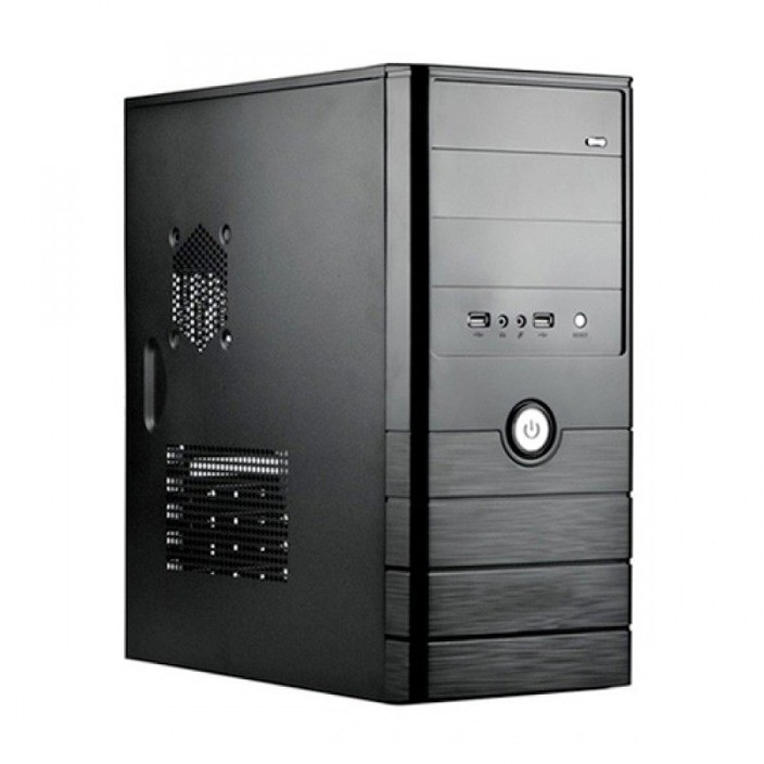 CARCASA SPIRE ATX, front USB  &amp; audio, suport 2x 80mm fan, black, fara sursa 'SP1071B'