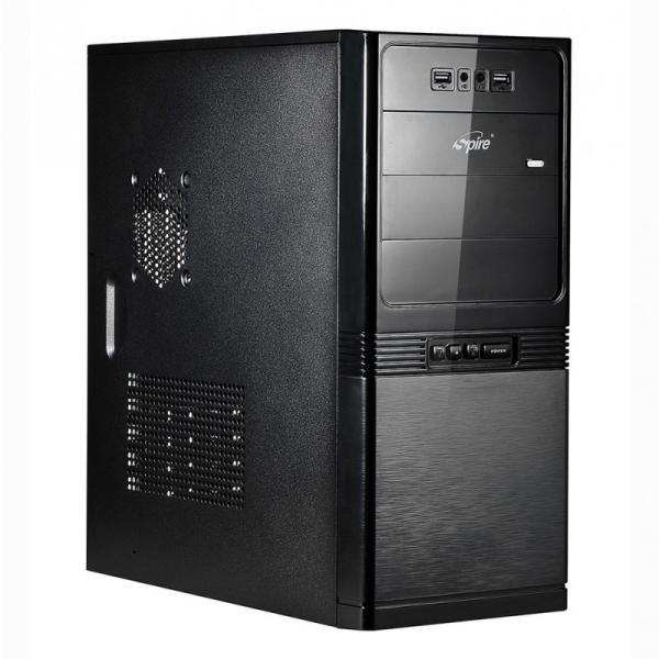 CARCASA SPIRE ATX, front USB &amp; audio, suport 2x 80mm fan, black, sursa 420W 'SP1075B-420W-E1'