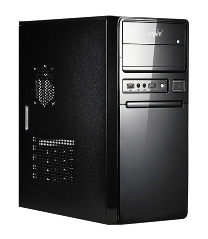 CARCASA SPIRE ATX, front USB &amp; audio, suport 2x 80mm fan, black, sursa 420W 'SP1078B-420W-E1'