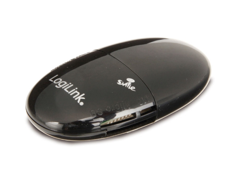 Card Reader USB 2.0, all-in-one, Logilink Smile, black, 'CR0031'