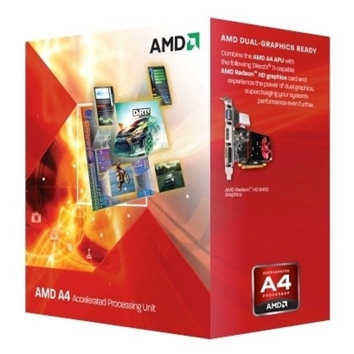 CPU AMD skt FM2 A4  X2 4020 3.20/3.40GHz, 1MB cache,  65W, BOX 'AD4020OKHLBOX'