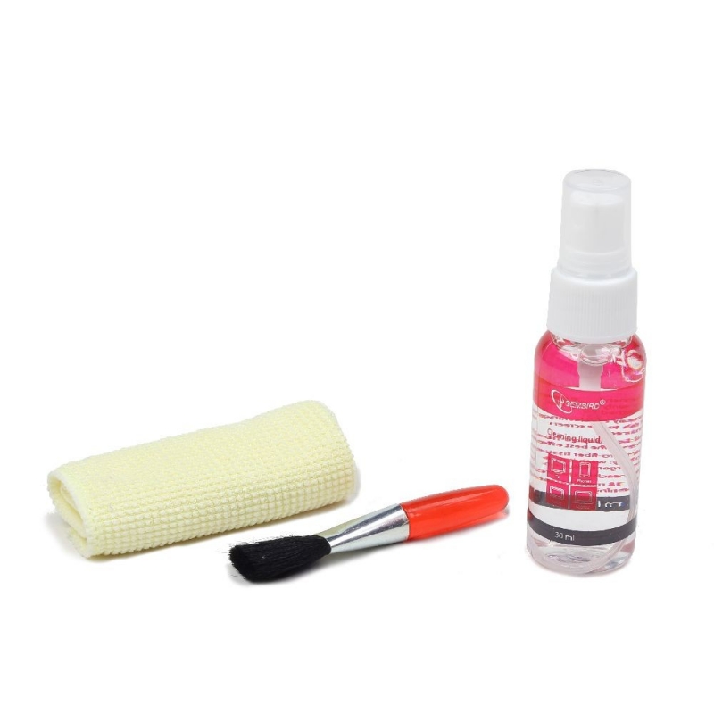 Kit curatare LCD 3-in-1 - solutie curatare, pensula, servetel microfibra, Gembird 'CK-LCD-002' 'ACC-GEM0205004'