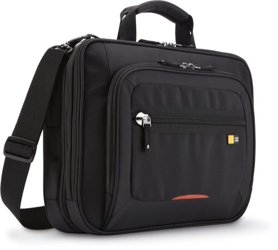 Geanta laptop 14' Case Logic, buzunar tableta, black/red, ZLCS214
