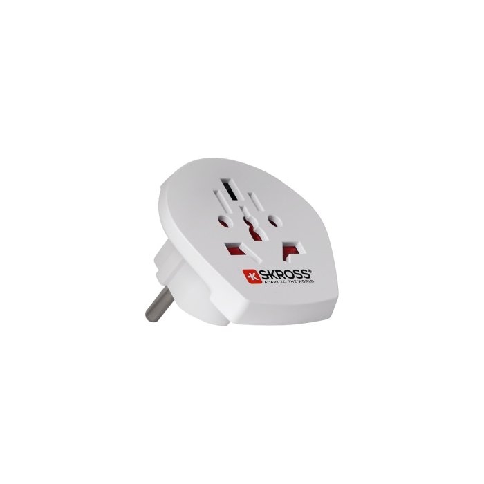 Adaptor priza  World -> EU Skross, intrare 2-3 poli, iesire 2 poli 'ADAPT-PLUG-UNIV/EU-SKRS'