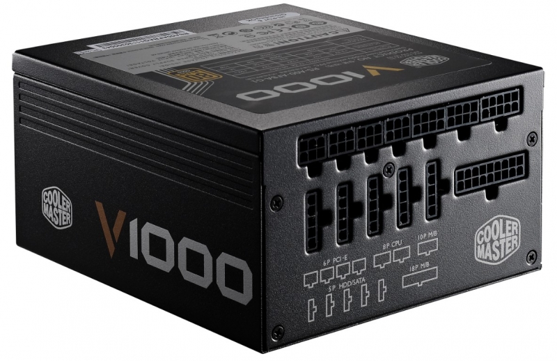 SURSA COOLER MASTER. V1000 v2, 1000W (real), fan 135mm, 80 Plus Gold, 8x PCI-E (6+2), 9x S-ATA, modulara 'RSA00-AFBAG1-EU'
