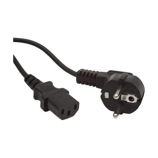 Cablu Alimentare cu priza Shuko cu impamantare si pini de 4.9mm, lungime cablu: 1.8m, bulk, Negru, GEMBIRD (PC-186-VDE)