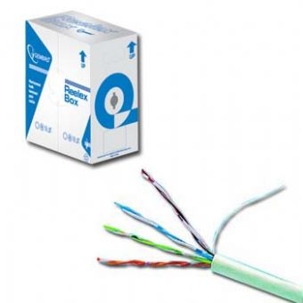 Cablu UTP cat. 5E AWG24 solid CCA, lungime rola: 305m, retail, Gri, GEMBIRD (UPC-5004E-SOL)
