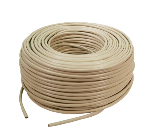 Cablu FTP cat. 5e, 4x2 AWG 24/1, din PVC, solid, lungime rola: 305m, retail, Bej, LOGILINK (CPV003)