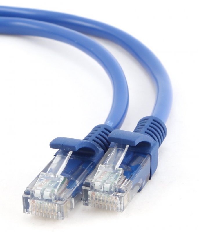 Cablu UTP Patch cord cat. 5E, conectori 2x 8P8C, lungime cablu: 5m, Albastru, GEMBIRD (PP12-5M/B)
