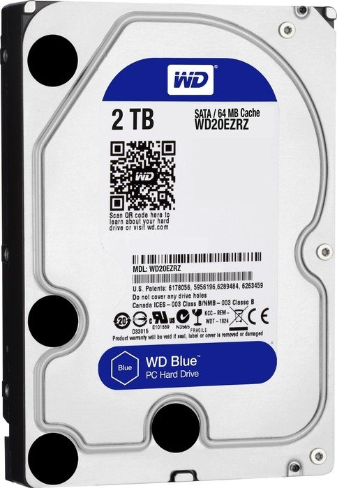 HDD 2TB  5400 64M S-ATA3 '4TRZ' WD (WD20EZRZ)