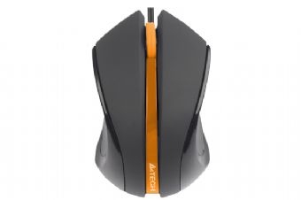 Mouse Optic USB A4TECH V-Track (N-310-1), Black/Orange, wired cu 3 butoane si 1 rotita scroll, rezolutie 1000-2000dpi si cablu 60cm