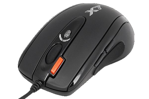 Mouse Laser USB A4TECH X7 Oscar Black Full Speed (XL-750BK), wired cu 7 butoane si 1 rotita scroll, rezolutie ajustabila peste 2000dpi