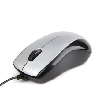 Mouse optic USB Gembird, 1000dpi, black &amp; silver  (MUS-U-002)