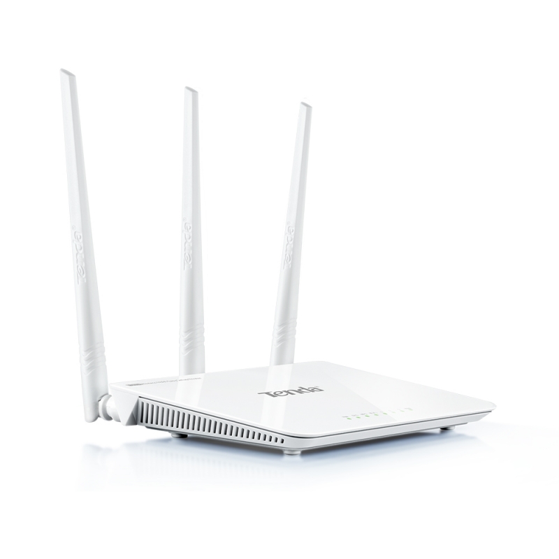 Router Wireless N 300Mbps, 3x LAN 10/100Mbps, 1x WAN 10/100Mbps, 3 antene fixe 5dBi, TENDA F303