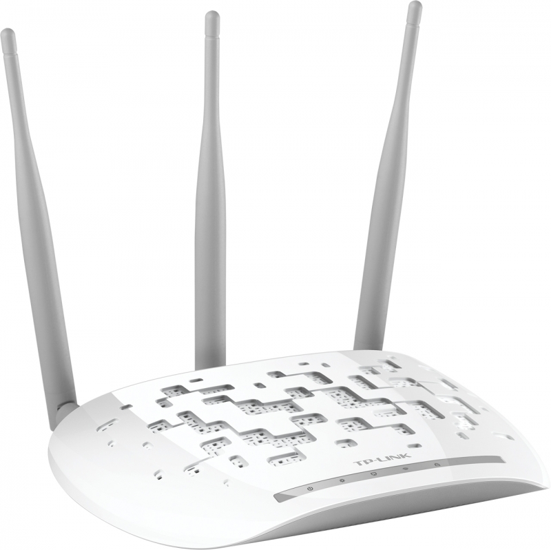 AP Wireless 300Mb/s, cu 3 antene omnidirectionale detasabile de 4dBi, frecventa 2.4-2.4835GHz, butoane: QSS si Reset, 1 port de retea RJ-45, suport POE pasiv, cu CD de instalare, manual si alimentator priza, Alb, TP-Link (TL-WA901ND)