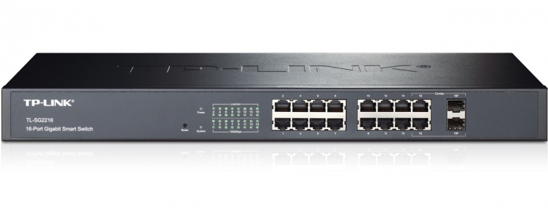 Switch Web Smart Gigabit 16 porturi TP-LINK TL-SG2216 - doua sloturi SFP