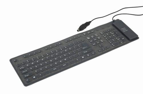 Tastatura flexibila USB GEMBIRD (KB-109F-B), wired cu 109 taste, culoare: negru