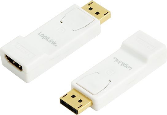 Adaptor extern 1x DisplayPort tata la 1x HDMI mama, Alb, LOGILINK (CV0057)