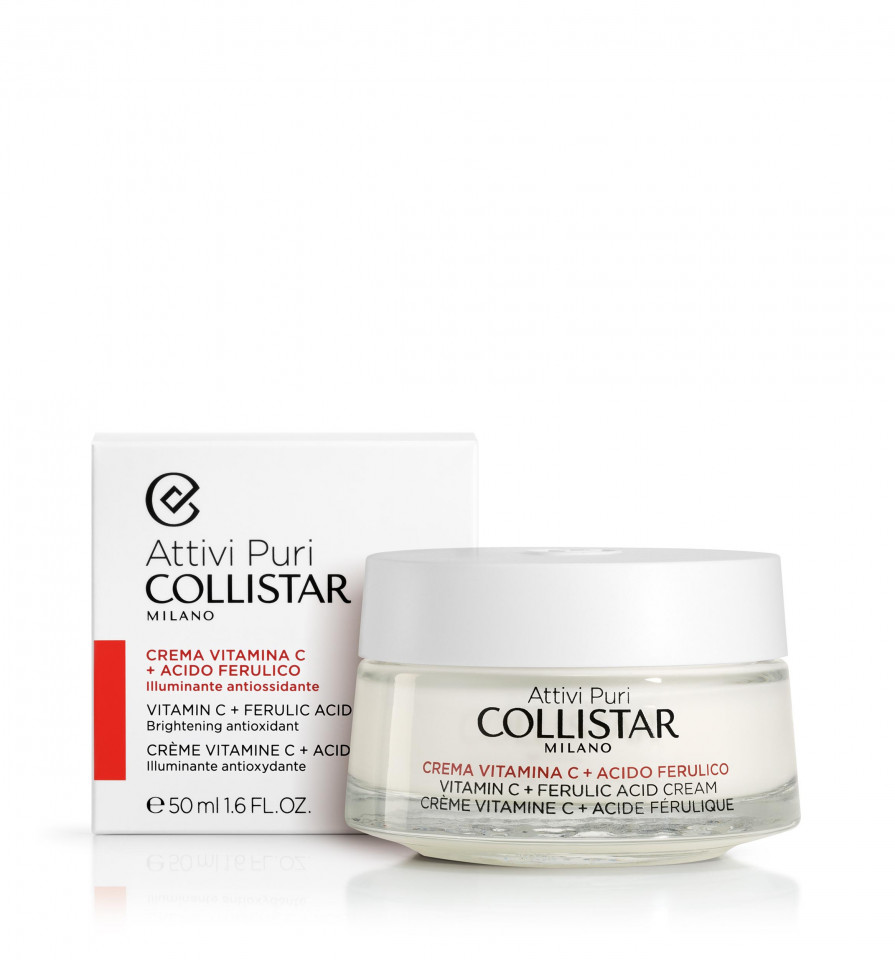 Crema iluminatoare Collistar cu vitamina C, Attivi Puri® Vitamin C + Ferulic Acid Cream (Concentratie: Crema, Gramaj: 50 ml)