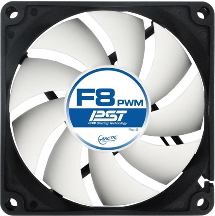 FAN FOR CASE ARCTIC   'F8 PWM PST' 80x80x25 mm, w/ PWM &amp; cablu PST, low noise FD bearing (AFACO-080P0-GBA01)