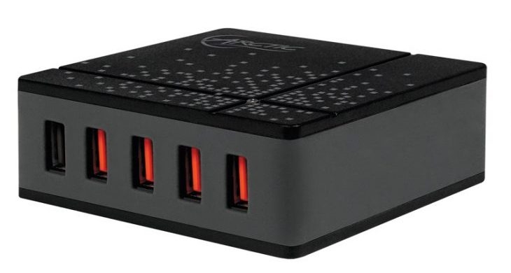 Alimentator retea 220V universal, 1x USB Quick Charge 2.0 &amp; 4x USB Smart Charge, 8000mA &amp; 40W 'APWCH00017A', ARCTIC (Quick Charger 8000 (EU))