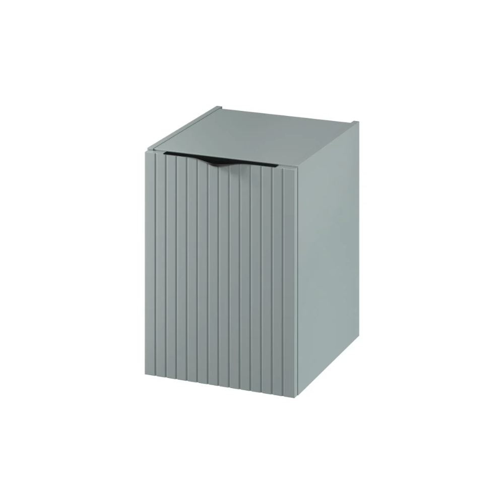 Dulap baie Cersanit Tirso, suspendat, 1 usa, MDF canelat, mat, gri, 40 x 44.7 x 55.1 cm