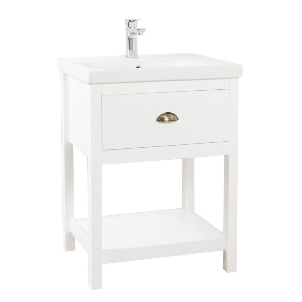 Baza cu lavoar Badenmob Seria 720, MDF- PAL, alb, 70 x 46 x 83 cm