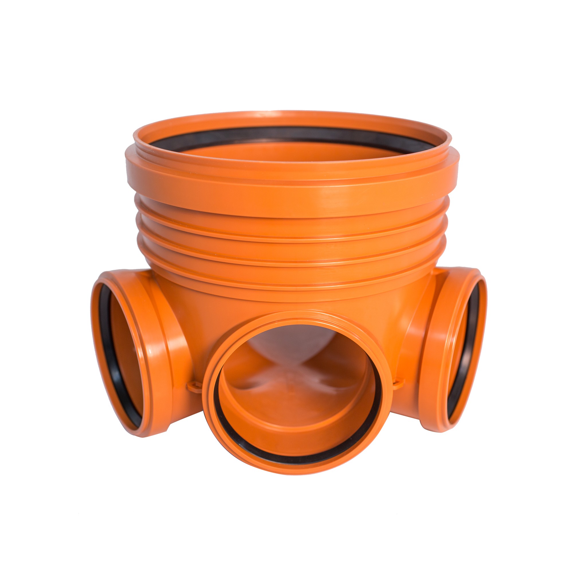 Baza camin canalizare Teraplast, diametru 315/160 mm, cu 3 intrari + 1 iesire, polipropilena