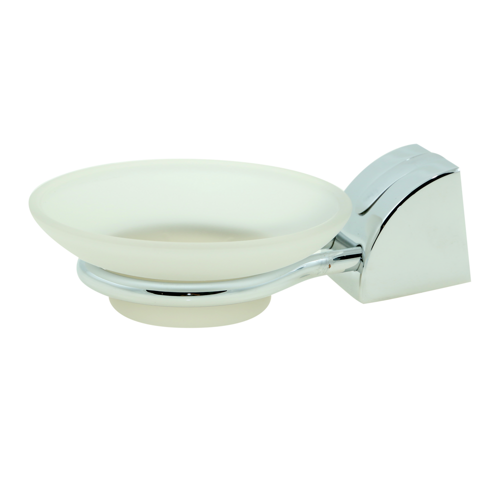 Suport simplu pentru sapun Ferro Cascata E02, crom, alb