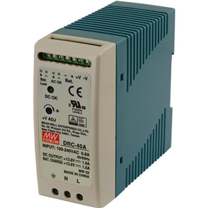 Sursa in comutatie cu back-up, 13.8V / 1.9A, monitorizare, sina DIN MeanWell DRC-40A