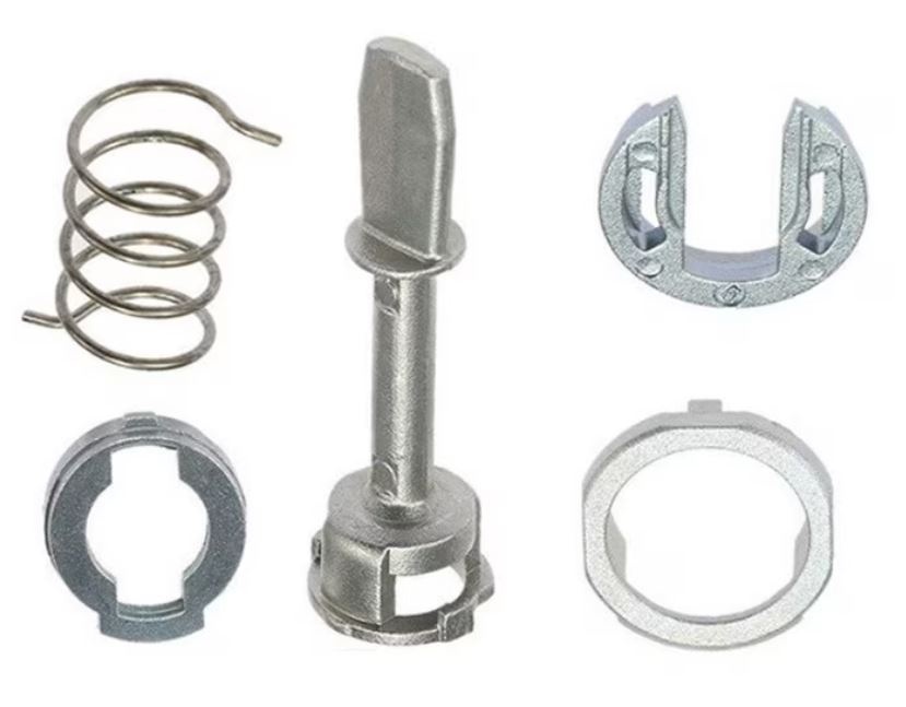 Kit reparatie incuietoare yala usa auto Techstar, compatibil VW Passat B5 Lupo Bora Golf 4 Audi A3 A4 A6, 1996–2005, 5 piese metalice, 3B0837167